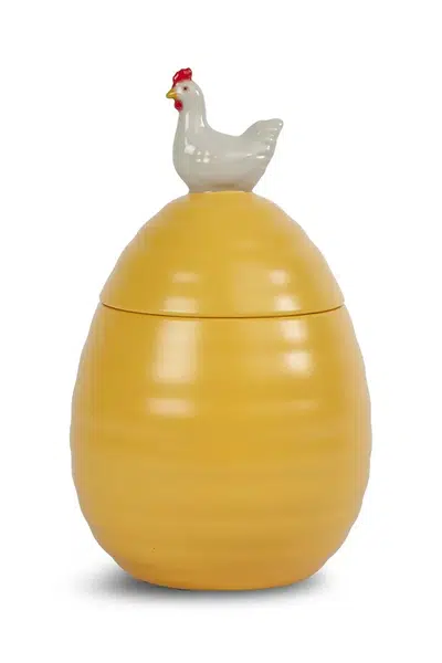 Sklenice s víčkem Sagaform Ellen žlutá barva