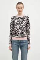 Svetr z vlněné směsi Fiorucci Pink Banimalier