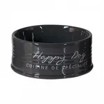 Duvo+ Keramická miska pro psy HAPPY DOG - antracit 18,5cm 1000ml