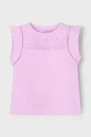 Dětské bavlněné tričko Mayoral růžová barva, 3020