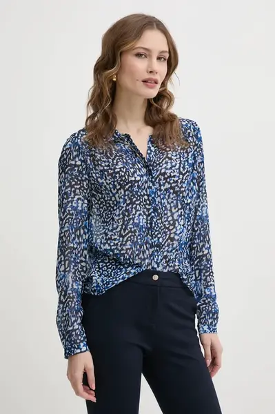 Košile Morgan CARRA.F dámská, modrá barva, regular, s klasickým límcem, CARRA.F