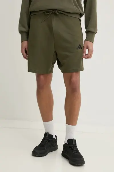 Kraťasy adidas Essentials pánské, zelená barva, JE6416