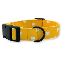 PafDog® Obojek pro psy LÁSKA - žlutý se srdíčky PAF-529