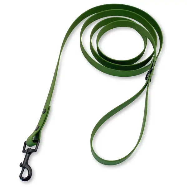 PafDog Voděodolné gumové vodítko s poutkem na ruku, olivově zelené PAF-293