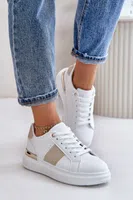 Boto Módní Dámské Sneakersy Na Platformě Z Eko Kůže Béžové