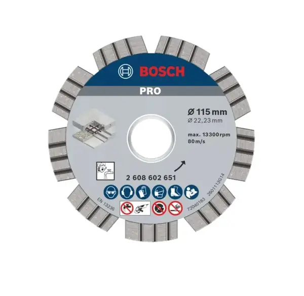 Bosch Príslušenstvo - Diamantový rezný kotúč na betón 115x22,23 mm 2608602651