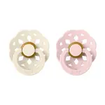 BIBS Boheme cumlíky z prírodného kaučuku 2ks - veľkosť 1 - Ivory / Blossom
