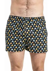 Pánské trenýrky meatfly agostino double pack černá/žlutá l