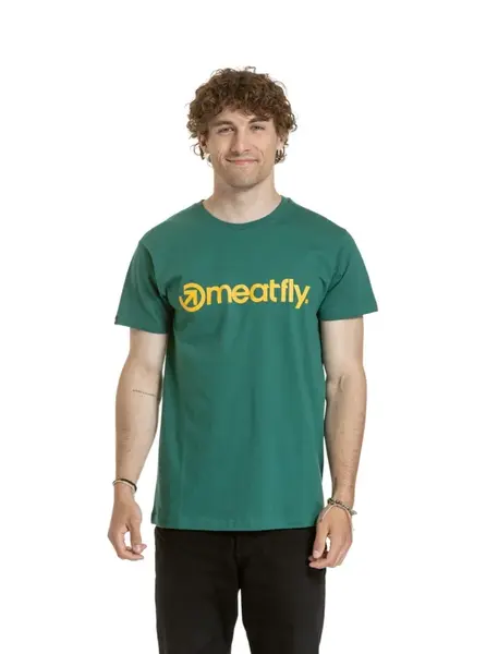 Pánské tričko meatfly mf logo zelená xl
