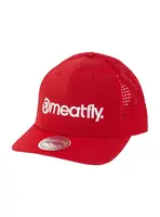 Meatfly kšiltovka Nollie Perfor Cap Red / White Logo | Bílá | Velikost One Size
