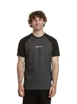 Meatfly pánské tričko Ozzy Raglan Charcoal Heather / Black | Černá | Velikost XXL