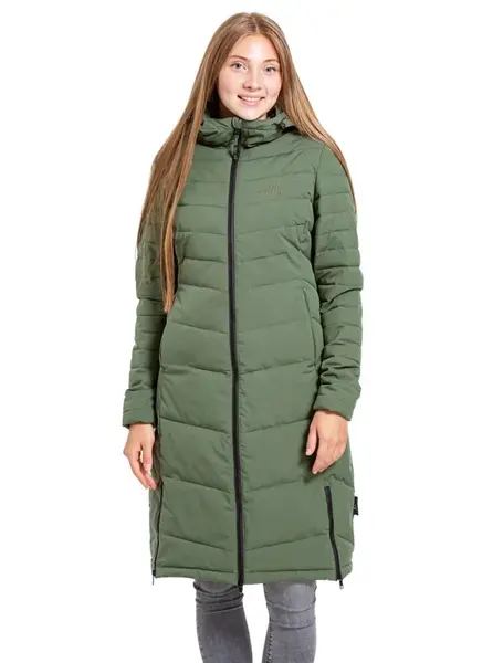 Dámský zimní kabát meatfly olympa zelená xs