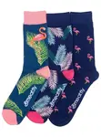 Meatfly ponožky Lexy Triple Pack Flamingo | Mnohobarevná | Velikost S/M