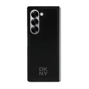 Zadní kryt DKNY PU Leather Stack Logo MagSafe pro Samsung Galaxy Z Fold6, černá