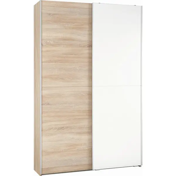 Livetastic SKŘÍŇ S POSUVNÝMI DVEŘMI, bílá, Sonoma dub, 125/195,5/38 cm