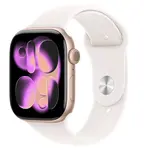 APPLE Watch 11 GPS + Cellular 46mm Růžově zlatý hliník se světle ruměným sportovním řemínkem - M/L
