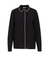 WE Fashion Blúzka  čierna / biela