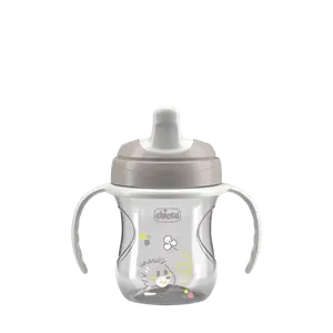 CHICCO Hrneček Training s držadly grey, 6m+ 200 ml
