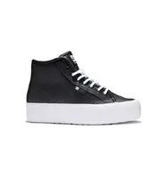 Dc shoes dámské boty Manual Hi Black/White | Černá | Velikost 9,5 US