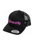 Meatfly kšiltovka MF Logo Trucker Pink/Black | Růžová | Velikost One Size