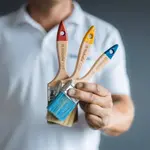 Štětec plochý, 50 mm, barvy - laky na vodní bázi