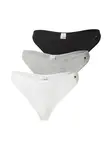 Tommy Hilfiger Underwear Tangá  sivá melírovaná / čierna / biela