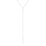 Náhrdelník s visiacou retiazkou a tyčinkami z bieleho zlata KLENOTA