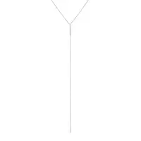 Náhrdelník s visiacou retiazkou a tyčinkami z bieleho zlata KLENOTA