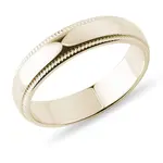 Pánska obrúčka s originálnym detailom v žltom zlate KLENOTA