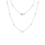 Náhrdelník ze žlutého 14k zlata s perličkami KLENOTA