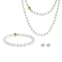 Souprava Akoya šperků ve žlutém zlatě KLENOTA