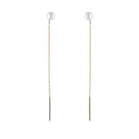 Visací perlové náušnice ze žlutého zlata KLENOTA