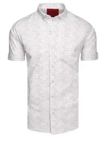 Koszula męska z krótkim rękawem biała Dstreet