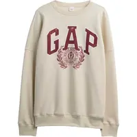 GAP V-LOGO OVERSIZED CREW Dámská mikina, béžová, velikost
