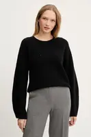 Svetr s příměsí vlny BOSS Orange C_Fenne černá barva, 50548929