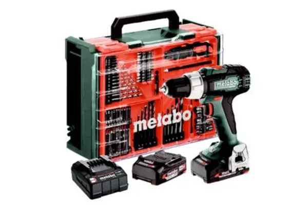 Metabo Náradie - 18V AKU vŕtačka s príklepom a príslušenstvom, 2x aku 2,0 Ah LiPower, nabíjačka 614053710
