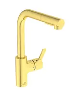 Ideal Standard Gusto - Dřezová baterie s výsuvnou sprškou, kartáčované zlato BD420A2