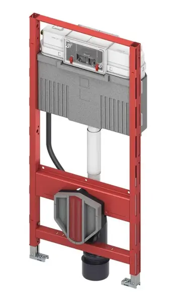 Tece TECEprofil - Předstěnová instalace pro závěsné WC s bidetovou funkcí, s nádržkou Uni, stavební výška 1,12 m 9300379