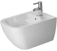 Duravit Happy D.2 - Závesný bidet, 355x540 mm, otvor na batériu, WonderGliss, biela 22581500001