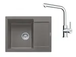 Franke Sety - Kuchynský set G257ŠK, fragranitový drez MRG 611-62 a batéria FS 3230.031, sivý kameň/chróm 114.0700.716