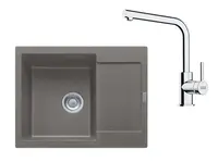 Franke Sety - Kuchynský set G257ŠK, fragranitový drez MRG 611-62 a batéria FS 3230.031, sivý kameň/chróm 114.0700.716