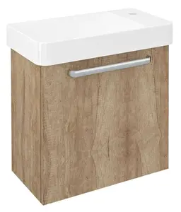 Sapho Latus - Umývadlová skrinka 50x51x28 cm, 1 dvierka L/P, dub Alabama LT080-2222