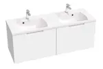 Ravak Classic II - Umývadlová skrinka 129x45x47 cm, 2 zásuvky, lesklá biela X000001482