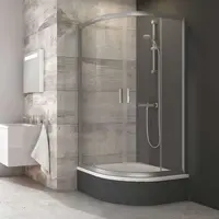 Ravak Blix - Štvrťkruhový sprchovací kút znížený BLCP4 Sabina-90, 88 cm-90x88 cm-90 cmx175 cm, rádius 50 cm-farba satin, sklo transparent 3B270U40Z1