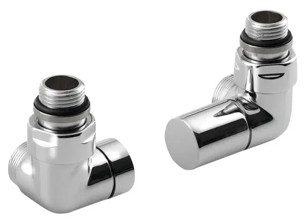 Sapho Corner - Pripojovacia súprava ventilov triaxiálna, pravé, chróm CP130S