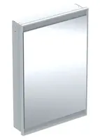 Geberit ONE - Zrkadlová skrinka s LED osvetlením, 60x90x15 cm, pánty vľavo, vstavaná, hliník 505.800.00.1