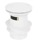 kielle - Vaňová výpusť s click-clack zátkou, lesklá biela 11601040