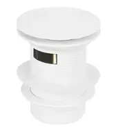 kielle - Vaňová výpusť s click-clack zátkou, lesklá biela 11601040