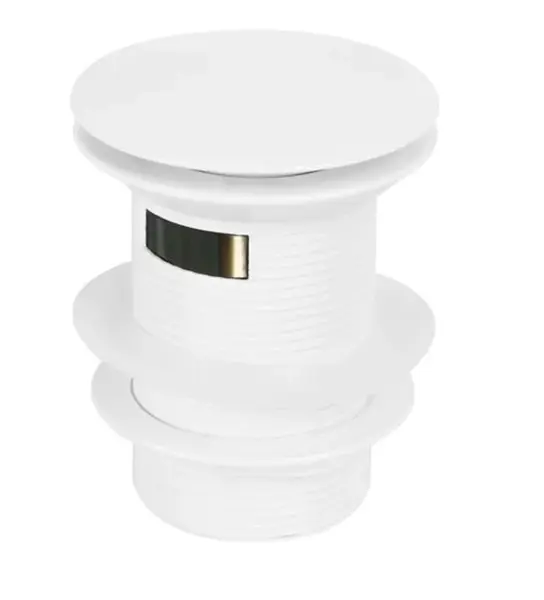 kielle - Vaňová výpusť s click-clack zátkou, lesklá biela 11601040