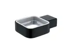 Nimco Kibo - Držiak pre dávkovač, pohárik alebo mydlovničku, čierna mat Ki-14050X-90
